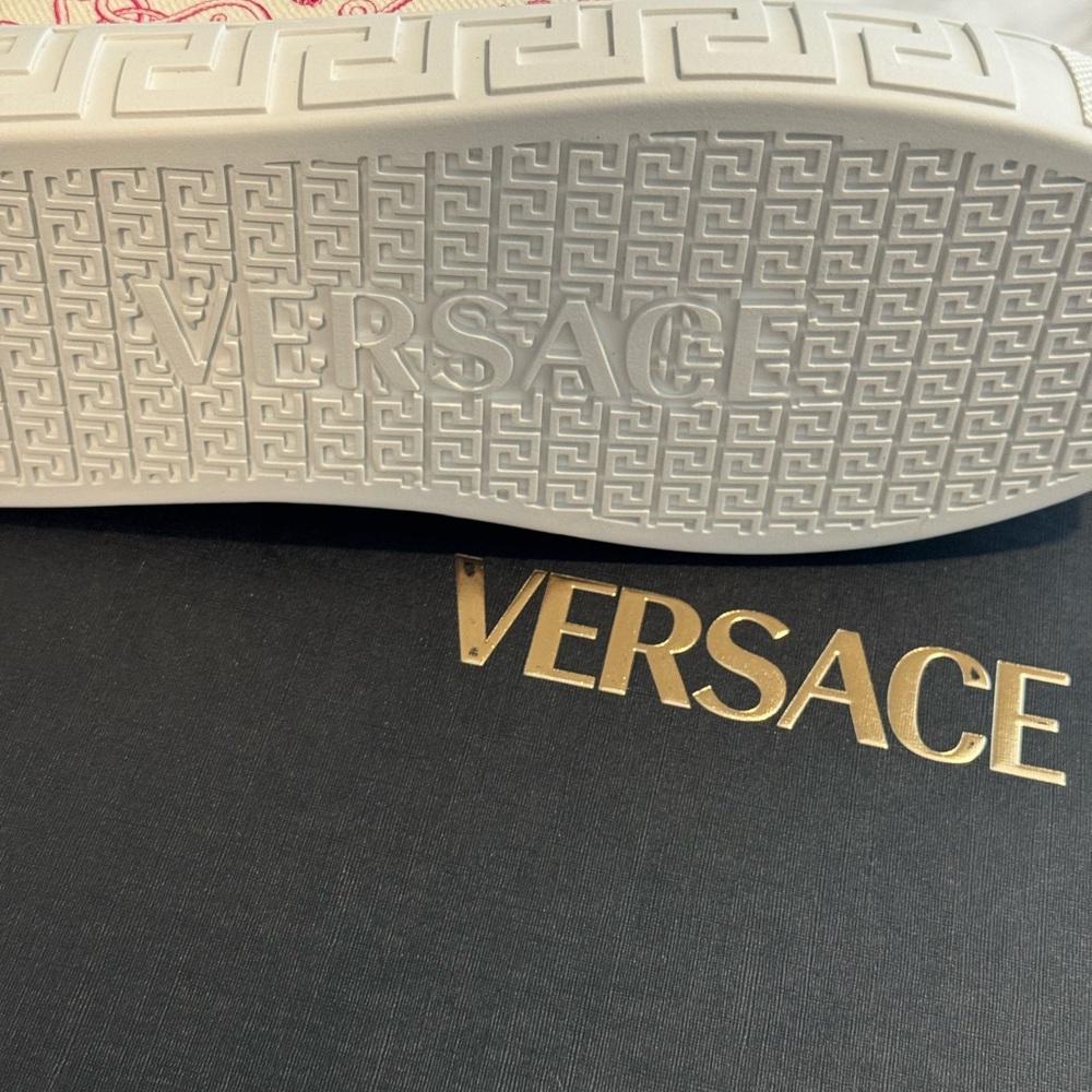 Versace White and Pink Sneakers - Picture 6 of 6